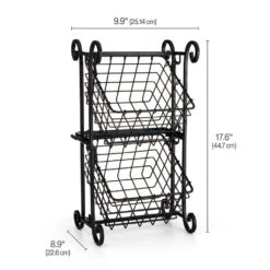 Flip 2 Tier Adjustable Storage Basket -Home Tableware 21 4645 5290359 GB Flip 2 Tier Basket Infographics 01