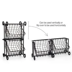 Flip 2 Tier Adjustable Storage Basket -Home Tableware 21 4645 5290359 GB Flip 2 Tier Basket Infographics 04