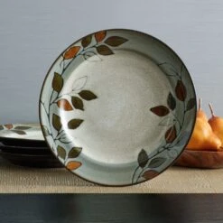 Rustic Leaves Set Of 4 Dinner Plates -Home Tableware 5106147 2