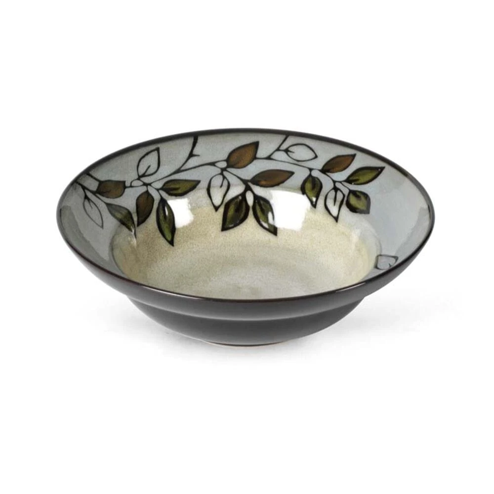 Rustic Leaves Set Of 4 Rim Soup Cereal Bowls 5 Rustic Leaves Set Of 4 Rim Soup Cereal Bowls - Image 3
