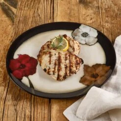 Painted Poppies Oval Platter -Home Tableware 5111172 LS2 painted poppies oval platter