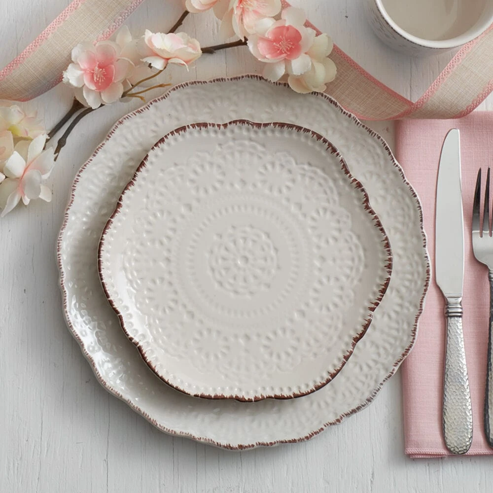 Chateau Cream Set Of 4 Dinner Plates 4 Chateau Cream Set Of 4 Dinner Plates - Image 2