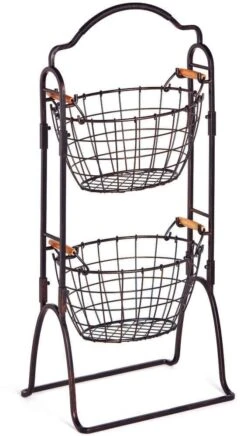 Harbor Adjustable Standing Storage Rack 14 Harbor Adjustable Standing Storage Rack -Home Tableware 5184916GBHarbor3TierMarketBasket 2 TierBasketSILO