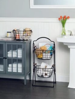 Harbor Adjustable Standing Storage Rack 13 Harbor Adjustable Standing Storage Rack -Home Tableware 5184916GBHarbor3tierbasketmarketbaset bath 2
