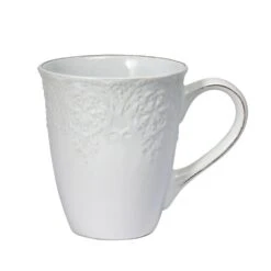 French Lace Set Of 4 White Mugs -Home Tableware 5211156