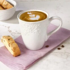 French Lace Set Of 4 White Mugs -Home Tableware 5211156 LS1 french lace white mug 31e04115 8b26 43c6 a358 0d0259c098e9