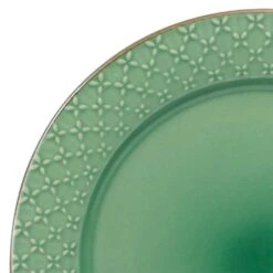 French Lace Set Of 4 Green Dinner Plates -Home Tableware 5211162 1 1