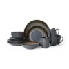 Monroe Gray 16 Piece Dinnerware Set, Service For 4 -Home Tableware 5237442 3Q