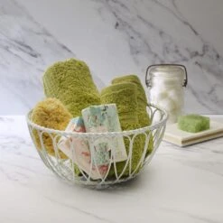 Rope Fruit And Bread Basket White -Home Tableware 5246304 GB White Wire Basket Towels