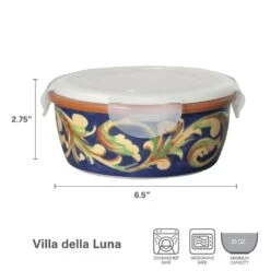 Villa Della Luna® Storage Bowl With Lid -Home Tableware 5254775 dimensions 01