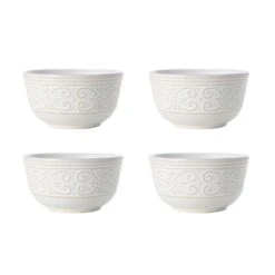 Abby White 16 Piece Dinnerware Set, Service For 4 -Home Tableware 5267392 CO4