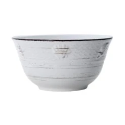 Trellis Coastal White Set Of 4 Soup Cereal Bowls -Home Tableware 5268379 FR