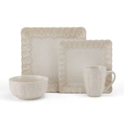 Madeleine 16 Piece Dinnerware Set, Service For 4 -Home Tableware 5270501 4pc onWhite