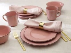 Flamingo Pink 16 Piece Dinnerware Set, Service For 4 -Home Tableware 5274259 PFZ Flamingo Pink Lifestyle
