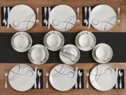 Circles 18 Piece Dinnerware Set, Service For 6 12 Circles 18 Piece Dinnerware Set, Service For 6 -Home Tableware 5276287 Circles 18pcs Lifestyle 3