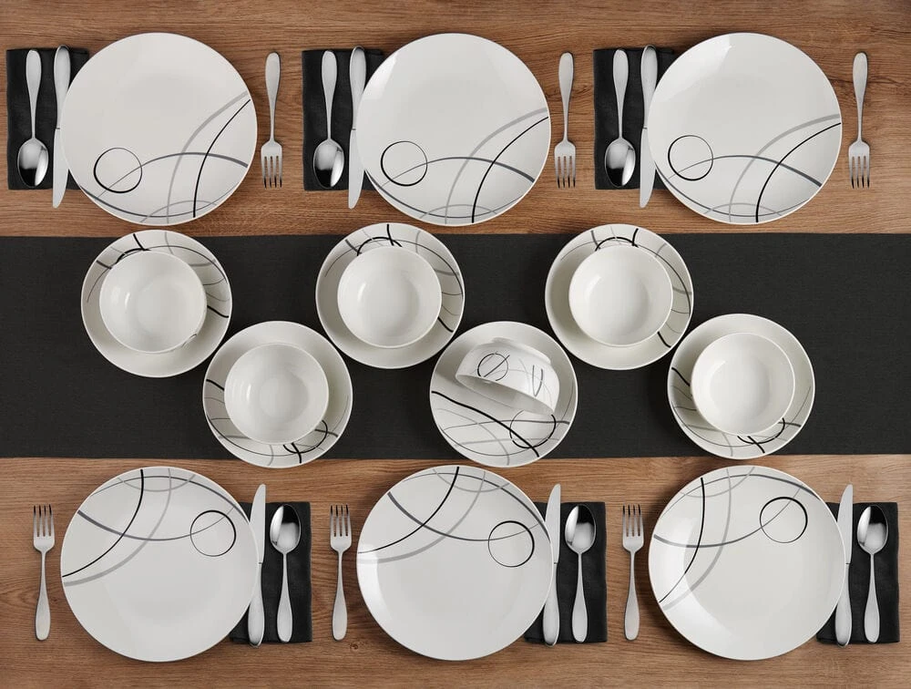 Circles 18 Piece Dinnerware Set, Service For 6 5 Circles 18 Piece Dinnerware Set, Service For 6 - Image 3