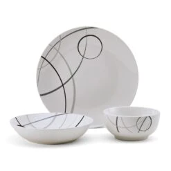 Circles 18 Piece Dinnerware Set, Service For 6 17 Circles 18 Piece Dinnerware Set, Service For 6 -Home Tableware 5276287 Circles 3pps onWhite