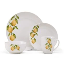 Lemons 16 Piece Dinnerware Set, Service For 4 19 Lemons 16 Piece Dinnerware Set, Service For 4 -Home Tableware 5276340 4pps onWhite
