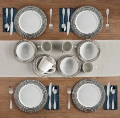 Bryson White 16 Piece Dinnerware Set, Service For 4 14 Bryson White 16 Piece Dinnerware Set, Service For 4 -Home Tableware 5281322 Bryson 16pc lifestyle2