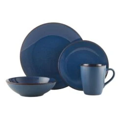 Pierce Blue 16 Piece Dinnerware Set, Service For 4 -Home Tableware 5281779 PierceBlue 4pc silo