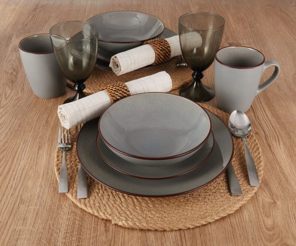 Pierce Gray 16 Piece Dinnerware Set, Service For 4 4 Pierce Gray 16 Piece Dinnerware Set, Service For 4 - Image 2