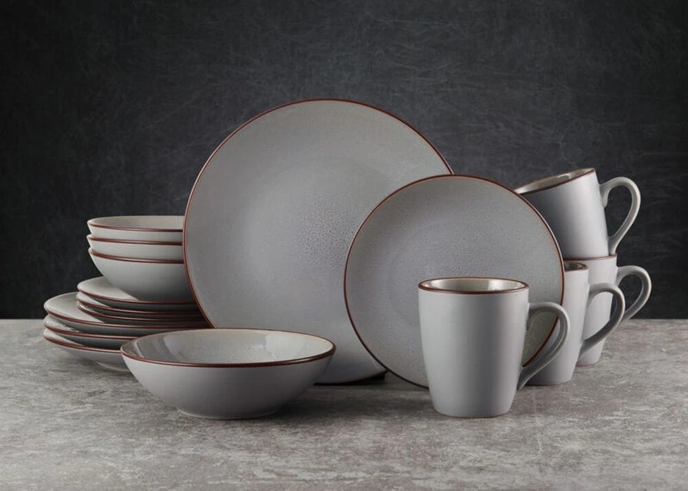 Pierce Gray 16 Piece Dinnerware Set, Service For 4 5 Pierce Gray 16 Piece Dinnerware Set, Service For 4 - Image 3