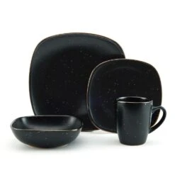 Decker Black 16 Piece Dinnerware Set, Service For 4 19 Decker Black 16 Piece Dinnerware Set, Service For 4 -Home Tableware 5286198 Pfalzgraff DeckerBlack 4PC PlaceSetting Silo