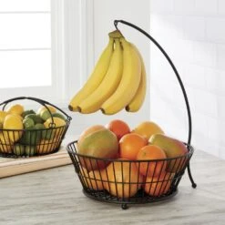 Tully 2 Tier Fruit Storage Basket With Banana Hook -Home Tableware 5286218Tully 7