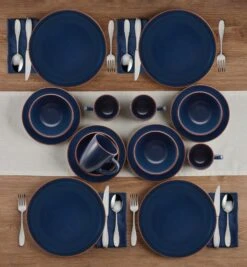 Hunter Blue 16 Piece Dinnerware Set, Service For 4 14 Hunter Blue 16 Piece Dinnerware Set, Service For 4 -Home Tableware 5286598 Hunter Blue 16pc lifestyle 2