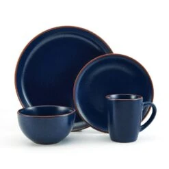Hunter Blue 16 Piece Dinnerware Set, Service For 4 21 Hunter Blue 16 Piece Dinnerware Set, Service For 4 -Home Tableware 5286598 Hunter Blue 4pc silo