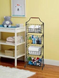 Laguna 4 Tier Adjustable Standing Storage Rack -Home Tableware 5287005 babyroom lifestyle