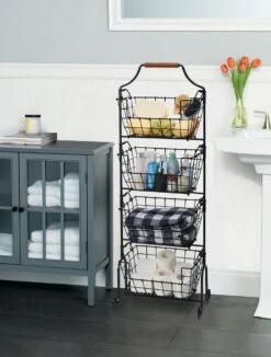 Laguna 4 Tier Adjustable Standing Storage Rack -Home Tableware 5287005 bathroom lifestyle