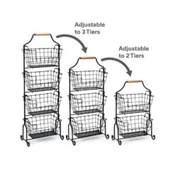 Laguna 4 Tier Adjustable Standing Storage Rack -Home Tableware 5287005 infographic 1