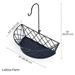 Lattice Farm Flat Back Fruit Storage Basket With Banana Hook -Home Tableware 5290927 GB LatticeFarm BananaHookBasket Infographic