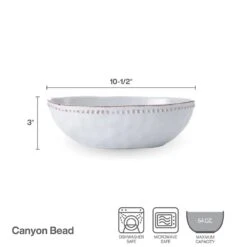 Canyon Bead Oval Serve Bowl -Home Tableware 5291840 infographic