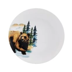 Woodland Animals 12 Piece Dinnerware Set, Service For 4 -Home Tableware 5293649 SN WoodlandAnimals saladplate silo