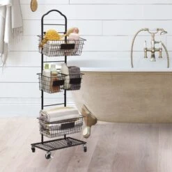 Mercato 3 Tier Adjustable Storage Rack With Chalkboard Plates 12 Mercato 3 Tier Adjustable Storage Rack With Chalkboard Plates -Home Tableware 5293873 GB Mercato 3 Tier Basket Bathroom Lifestyle