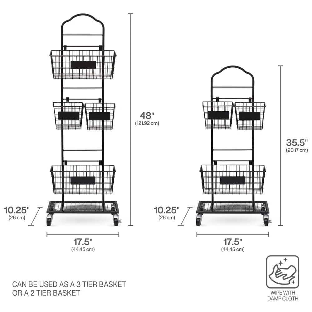 Mercato 3 Tier Adjustable Storage Rack With Chalkboard Plates 9 Mercato 3 Tier Adjustable Storage Rack With Chalkboard Plates - Image 7