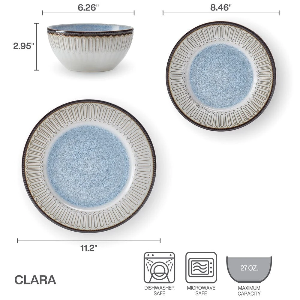 Clara 12 Piece Dinnerware Set, Service For 4 7 Clara 12 Piece Dinnerware Set, Service For 4 - Image 5