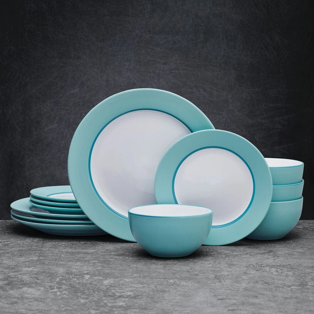 Grayson Teal 12 Piece Dinnerware Set, Service For 4 5 Grayson Teal 12 Piece Dinnerware Set, Service For 4 - Image 3
