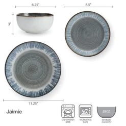 Jamie 12 Piece Dinnerware Set, Service For 4 -Home Tableware 5296885 IG jaimie12pcdinnerwareset