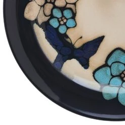 Painted Butterfly Blue 12 Piece Dinnerware Set, Service For 4 14 Painted Butterfly Blue 12 Piece Dinnerware Set, Service For 4 -Home Tableware 5296888 PFZ PaintedButterflyBlue dinner plate closeup