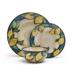 Painted Lemons 12 Piece Dinnerware Set, Service For 4 -Home Tableware 5296894 PFZ Painted Lemons 3pc