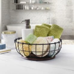 Anvil Cage Centerpiece Basket -Home Tableware 5297385 PFZ Anvil Cage Centerpiece Basket Bath Lifestyle