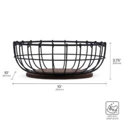 Anvil Cage Centerpiece Basket -Home Tableware 5297385 PFZ Anvil Cage Centerpiece Basket Infographic Dims