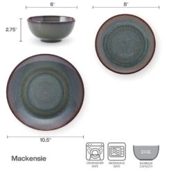 Mackensie 12 Piece Dinnerware Set, Service For 4 17 Mackensie 12 Piece Dinnerware Set, Service For 4 -Home Tableware 5305444 IG Mackensie12PCDinnerwareSet