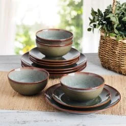Mackensie 12 Piece Dinnerware Set, Service For 4 13 Mackensie 12 Piece Dinnerware Set, Service For 4 -Home Tableware 5305444 LS2 mackensie12pcdinnerwareset