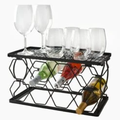 Collapsible Stackable 8 Bottle Wine Rack