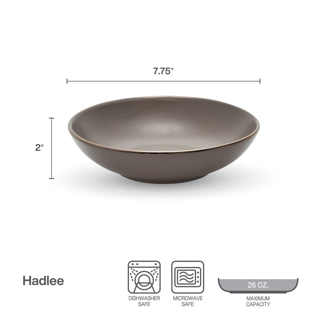 Hadlee Grey Set Of 4 Pasta Bowls 5 Hadlee Grey Set Of 4 Pasta Bowls - Image 3