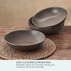 Hadlee Grey Set Of 4 Pasta Bowls 11 Hadlee Grey Set Of 4 Pasta Bowls -Home Tableware Hadlee Grey Set of 4 Pasta Bowls 5294492 4